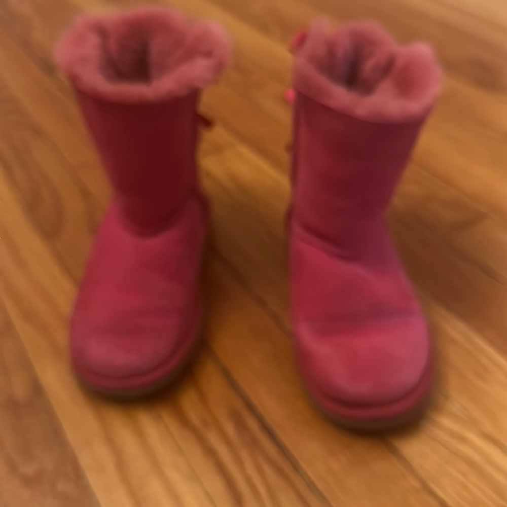 Uggs boots (pink) little girls size 1 (used)